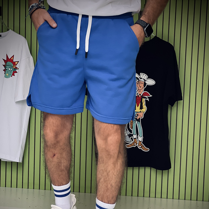 Blank Blue Men's Shorts | Cotton