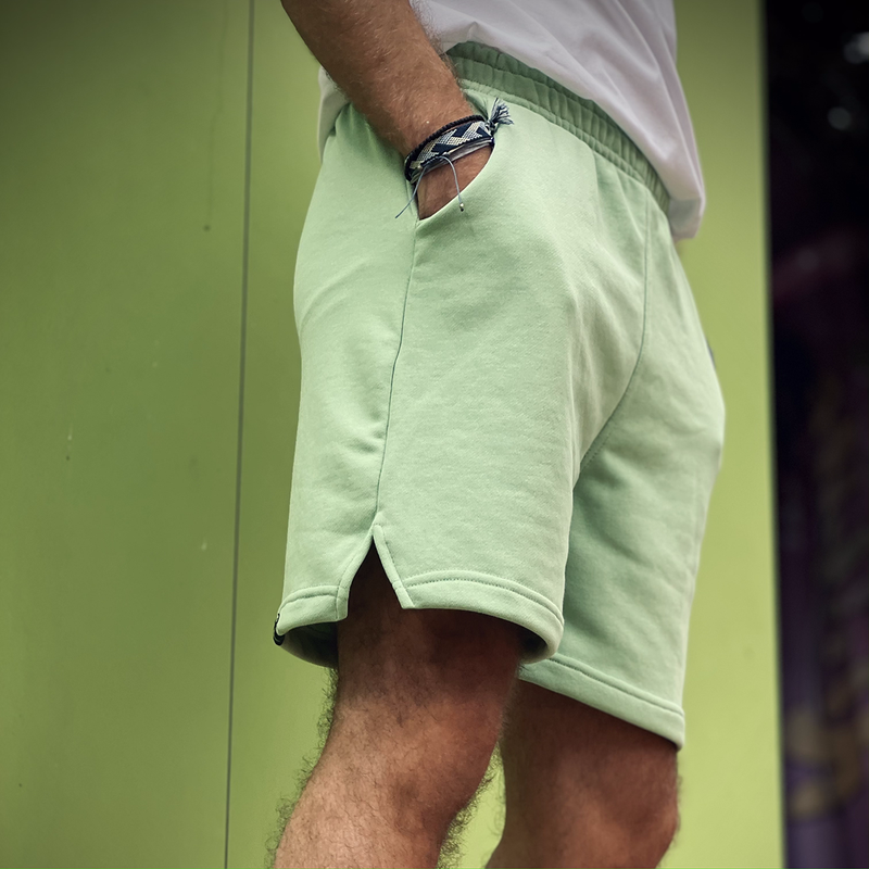 Blank Light Green Men's Shorts | Cotton