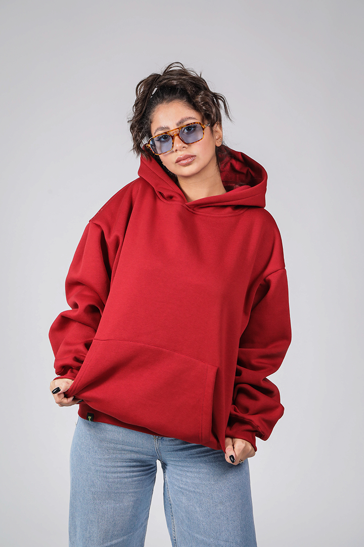 Blank top red hoodie