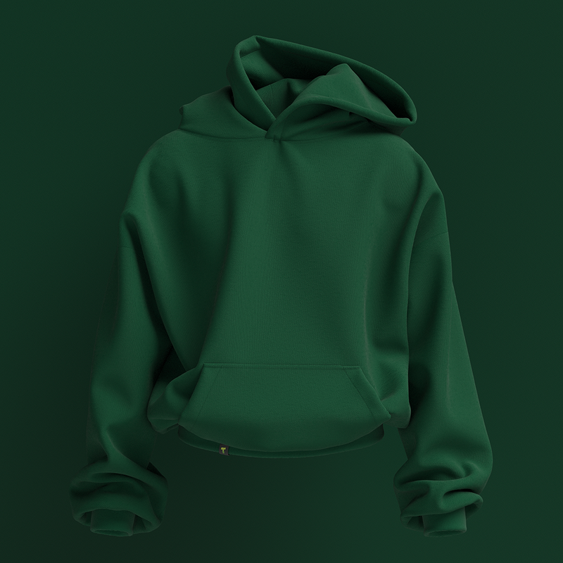 Blank Green Unisex Hoodie | Cotton