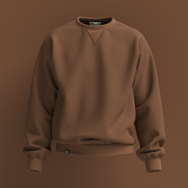 Blank Brown Unisex Sweater | Cotton