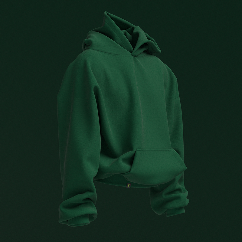 Blank green hoodie sales